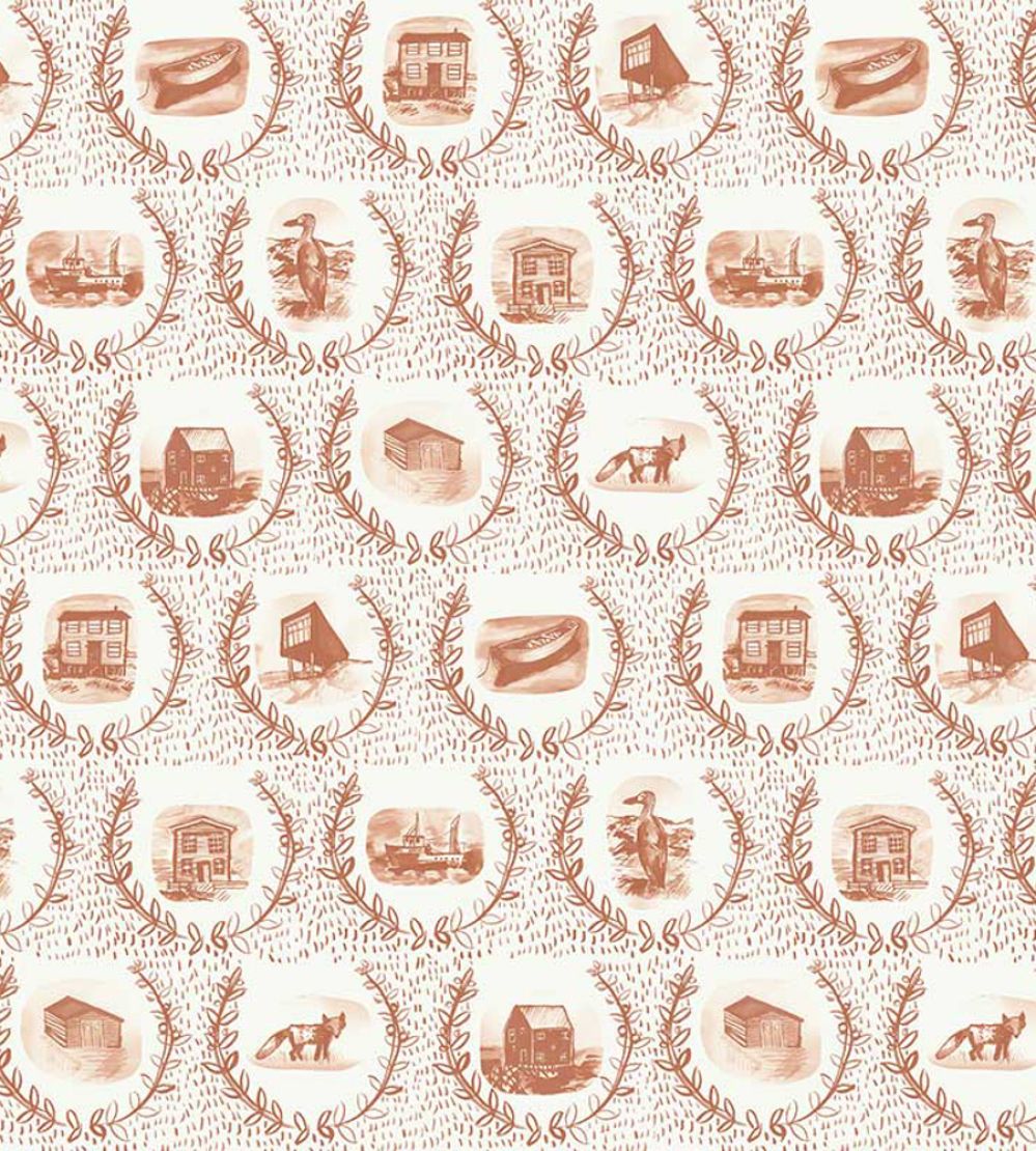 Set The Scene Wallpaper by Christopher Farr Cloth Rust