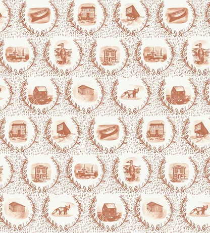 Set The Scene Wallpaper by Christopher Farr Cloth Rust