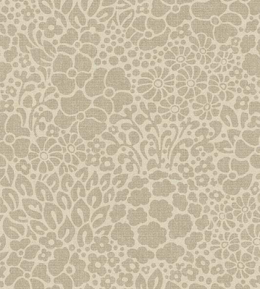 Seventies Floral Wallpaper by Eijffinger Beige/Sand