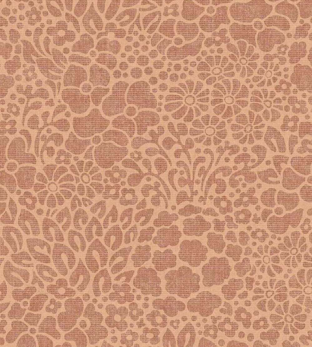 Seventies Floral Wallpaper by Eijffinger Orange/Terracotta