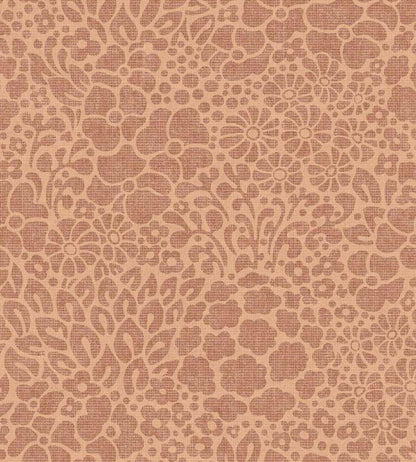 Seventies Floral Wallpaper by Eijffinger Orange/Terracotta