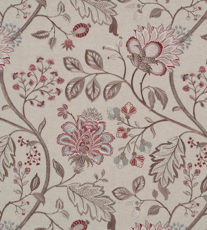 Shalimar Fabric by James Hare Red/Mushroom