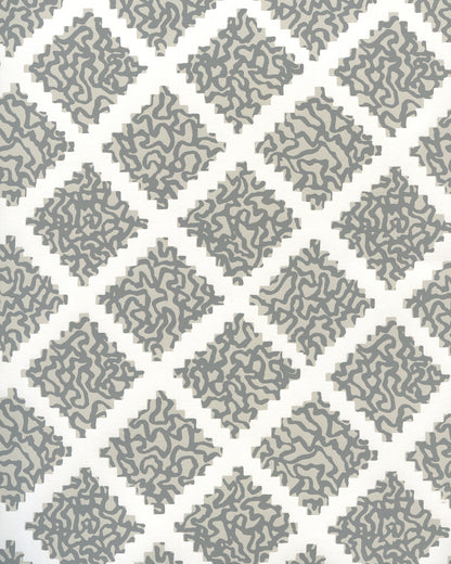 Shanghai Dark Greys on White wallpaper by Quadrille