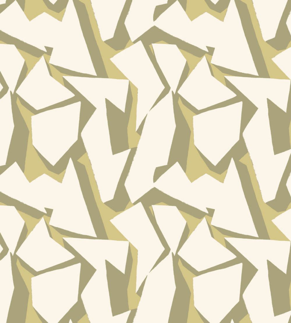 Shatter Wallpaper by Ohpopsi Olive Oil