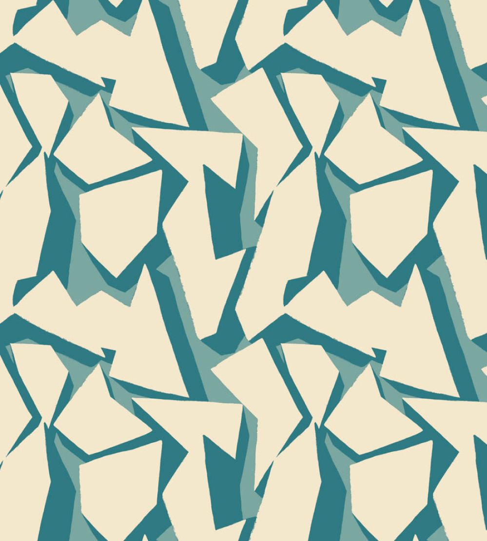 Shatter Wallpaper by Ohpopsi Teal