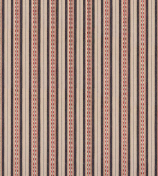 Shelter Stripe Fabric by Mulberry Home Indigo/Red