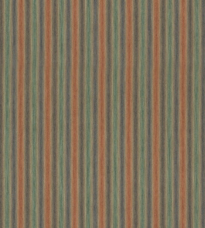 Shepton Stripe Fabric by Mulberry Home Teal/Spice