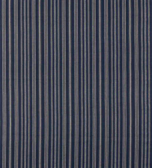 Signal Stripe Fabric by Mulberry Home Indigo