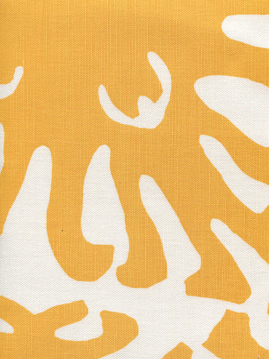 Sigourney Inca Gold on White fabric by China Seas