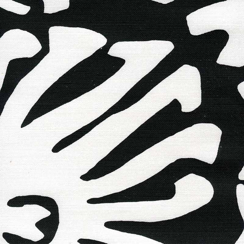 Sigourney Large Scale Reverse Black fabric by China Seas