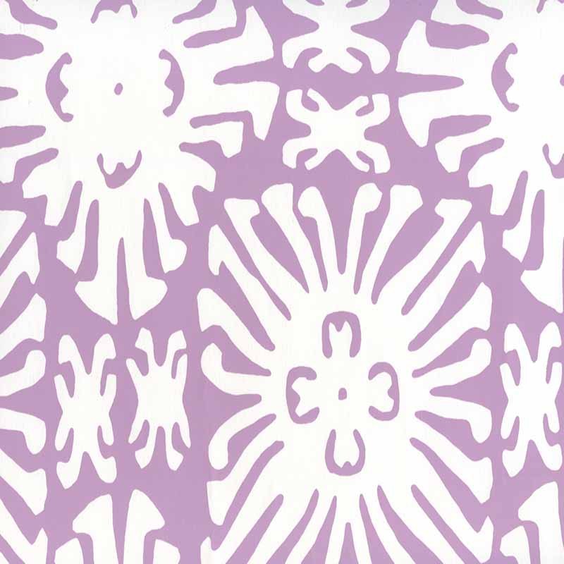 Sigourney Reverse Small Scale Lavender on White wallpaper by China Seas