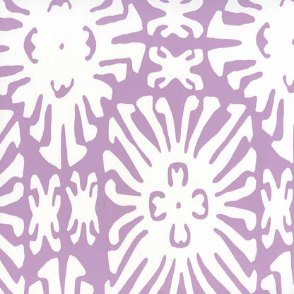 Sigourney Reverse Small Scale Lavender on White wallpaper by China Seas