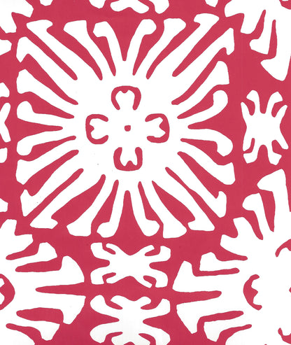 Sigourney Reverse Small Scale Red on White wallpaper by China Seas