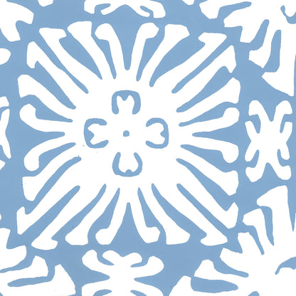 Sigourney Reverse Small Scale French Blue on White wallpaper by China Seas