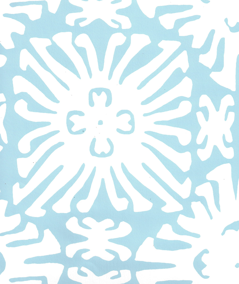 Sigourney Reverse Small Scale New Blue on White wallpaper by China Seas