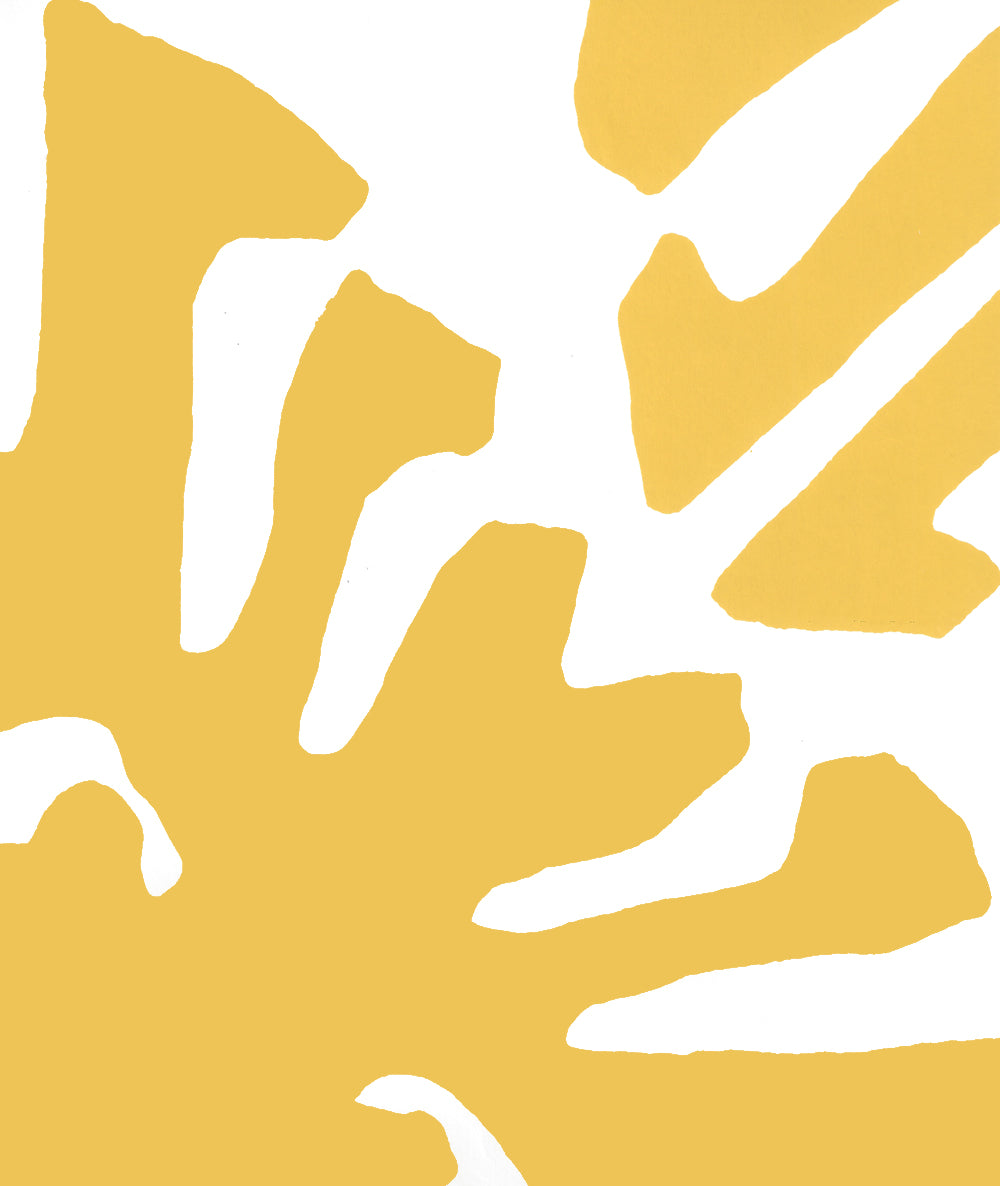 Sigourney Mustard on White wallpaper by China Seas