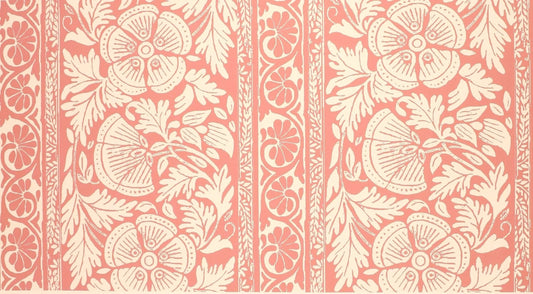 Silas Wallpaper by Betsy Textiles in Coral