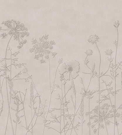 Silhouette Flowers Mural by Eijffinger Brown/Taupe