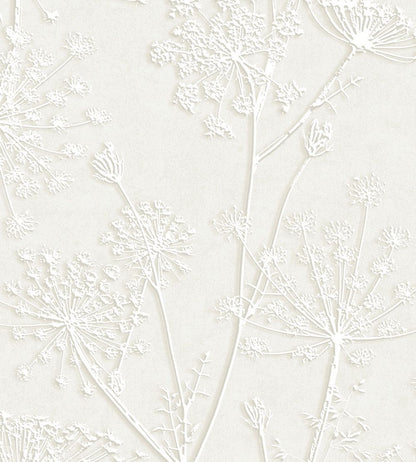 Silhouette Flowers Wallpaper by Eijffinger Silver Grey