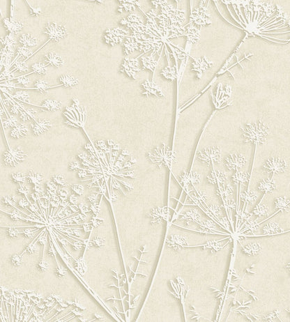 Silhouette Flowers Wallpaper by Eijffinger White/Cream