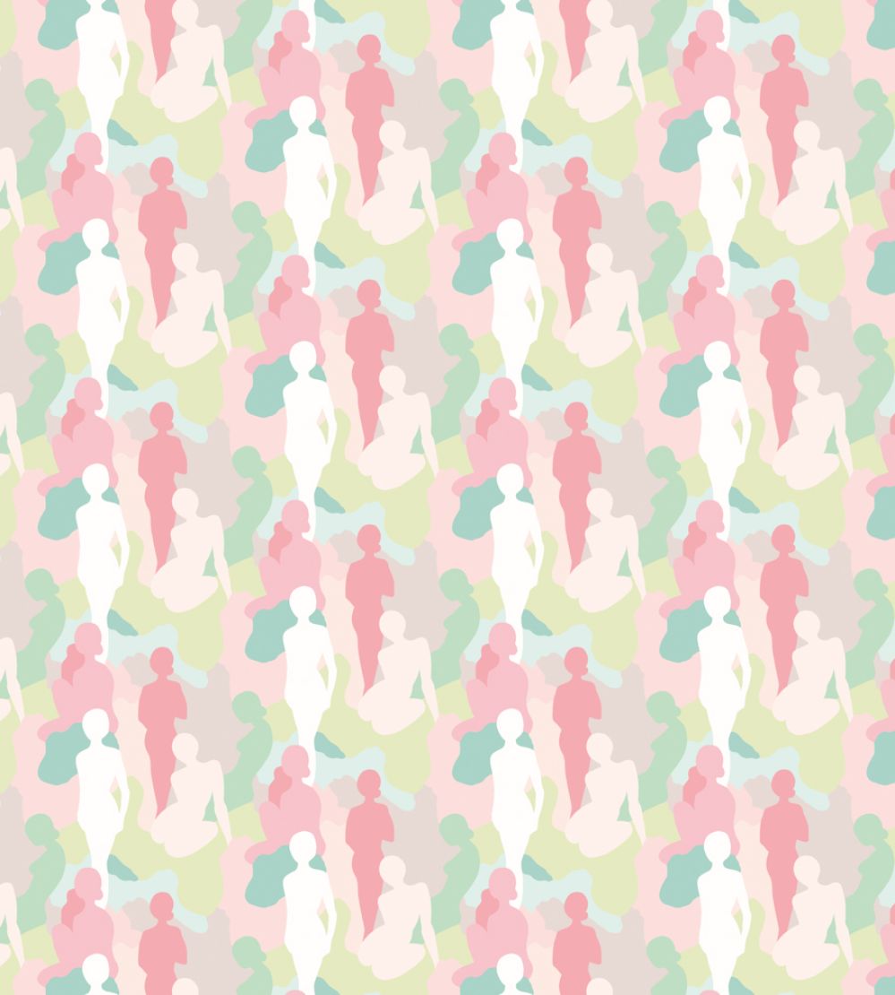 Silhouette Wallpaper by Ohpopsi Taffy Cream