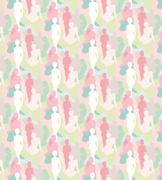 Silhouette Wallpaper by Ohpopsi Taffy Cream