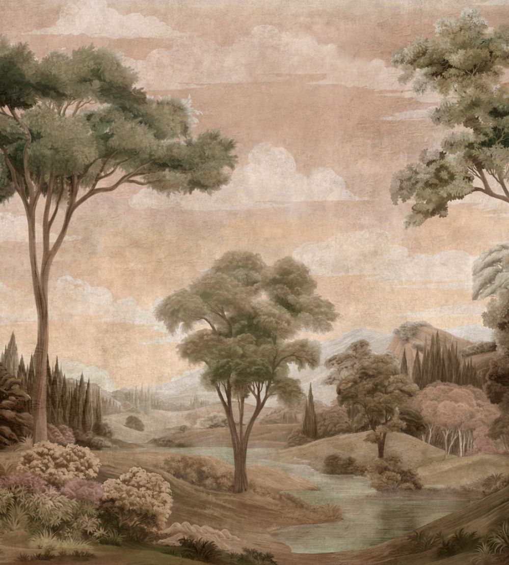Silk Route Mural by Coordonne Peach