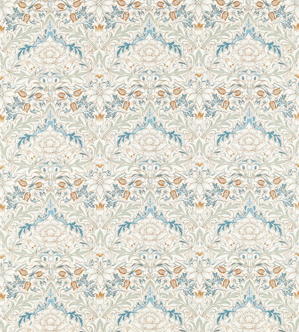 Simply Severn Fabric by Morris & Co Bayleaf / Annatto