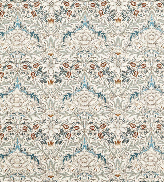 Simply Severn Wide Width Fabric by Morris & Co Sage Leaf/Tan