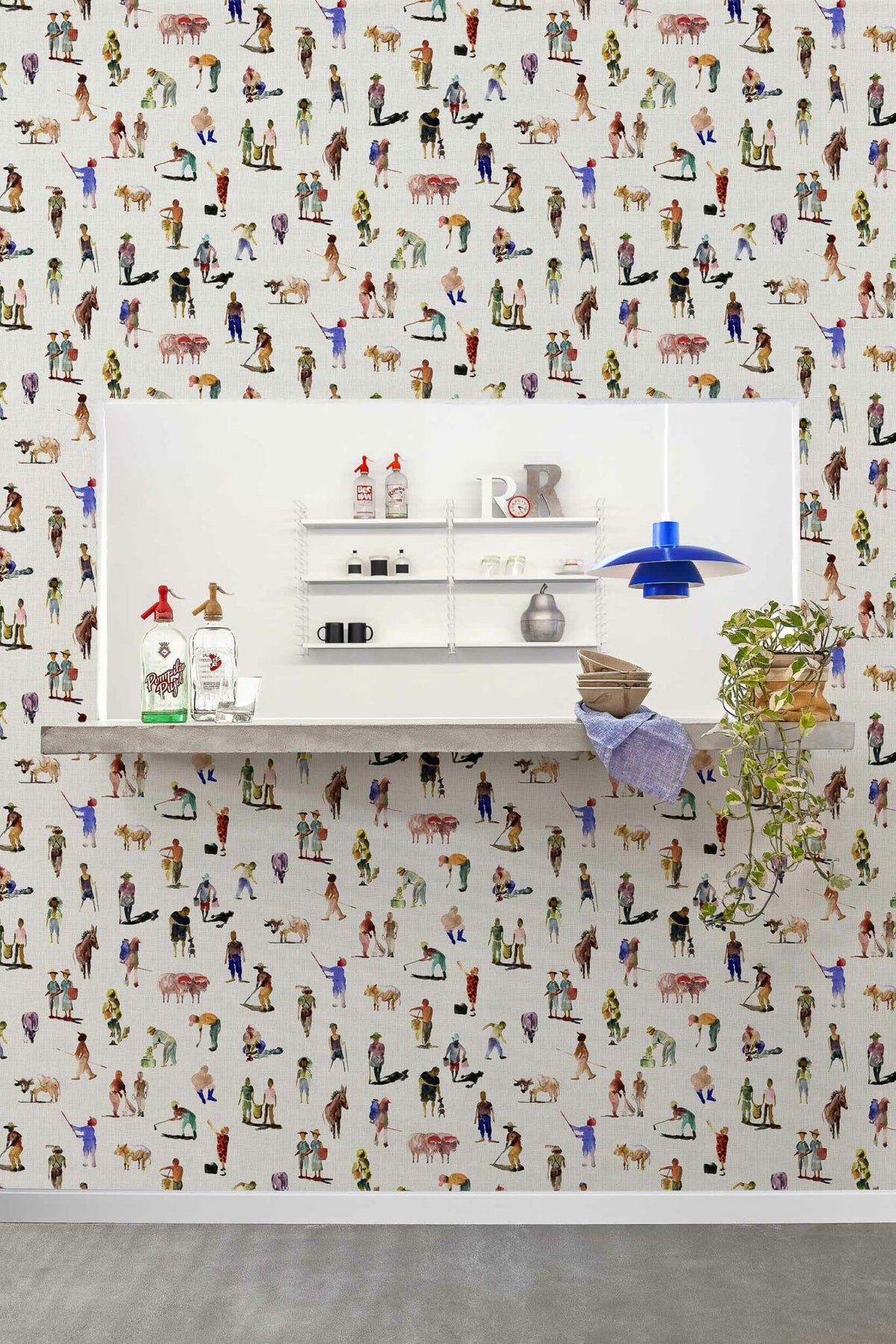 Sineu wallpaper by Coordonné in Multi, shown in a styled room