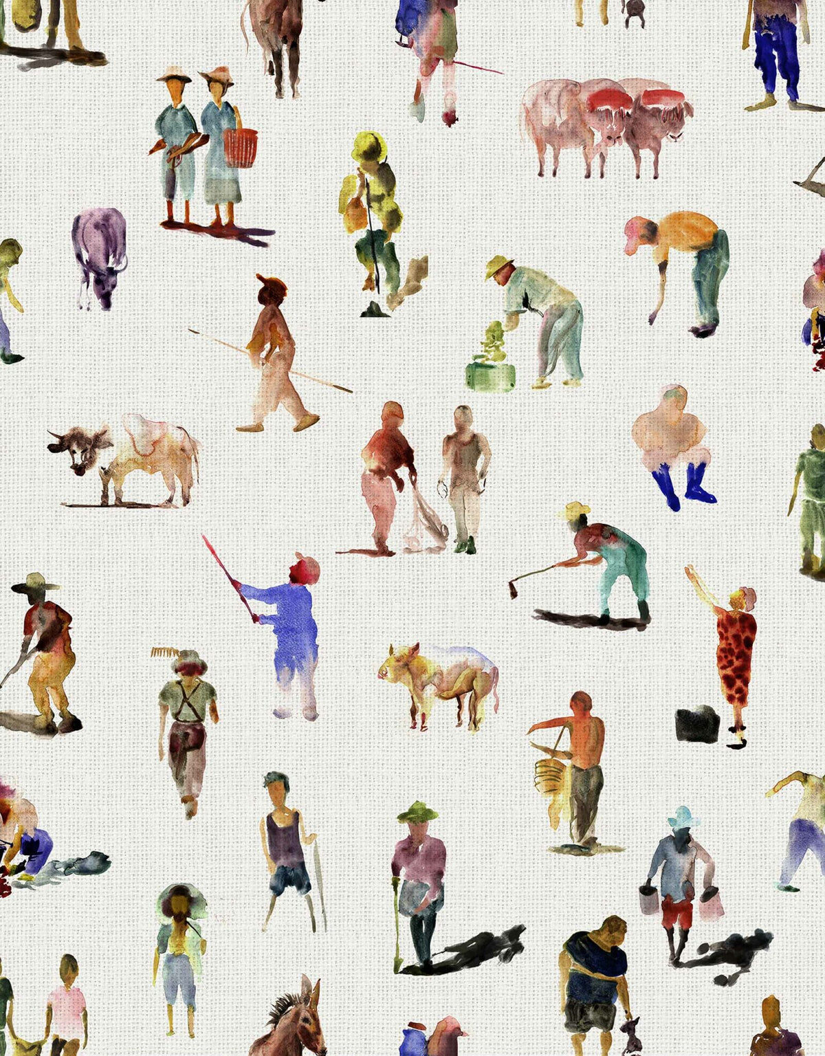 Sineu wallpaper by Coordonné in Multi, flat pattern view
