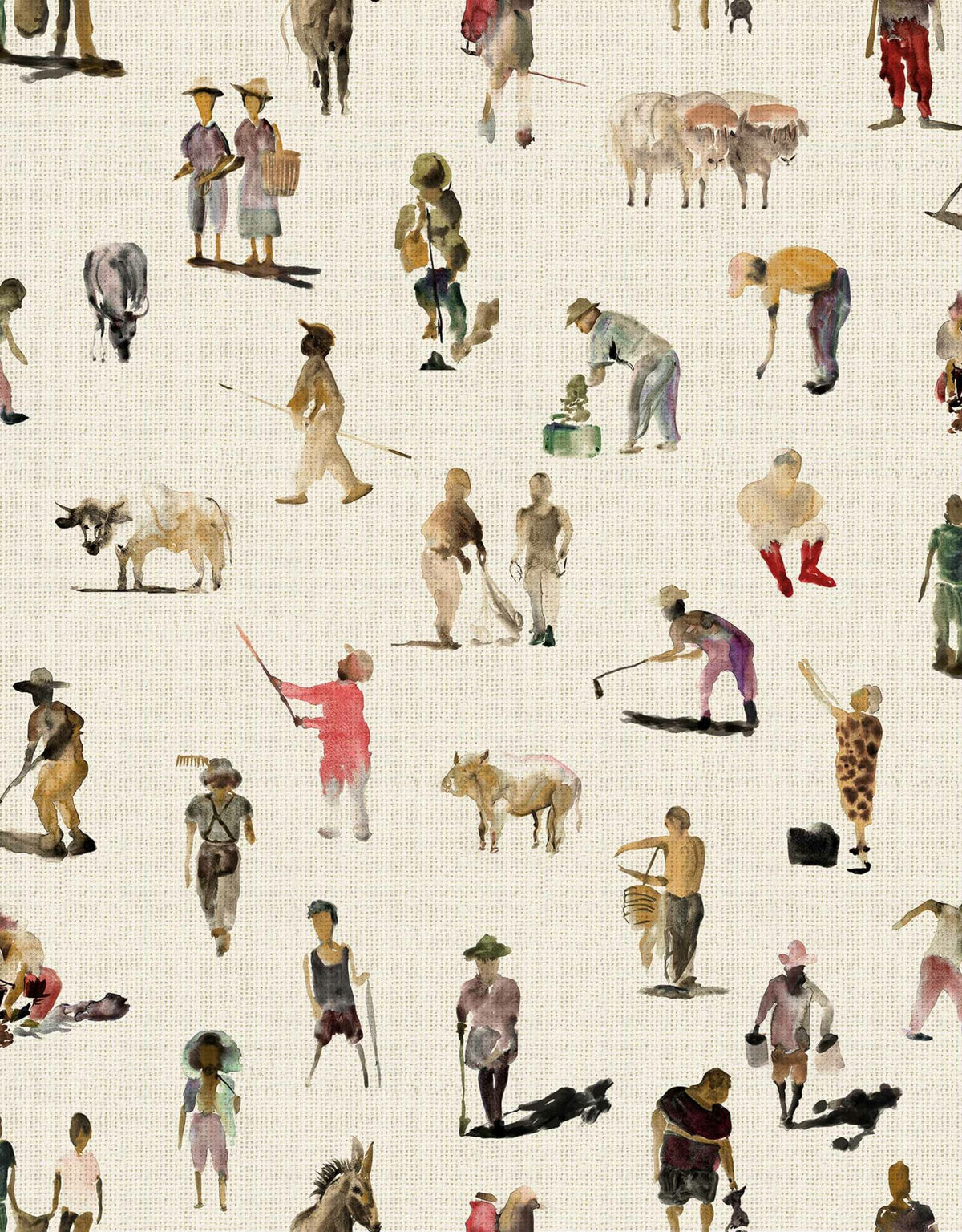 Sineu wallpaper by Coordonné in Sepia, flat pattern view