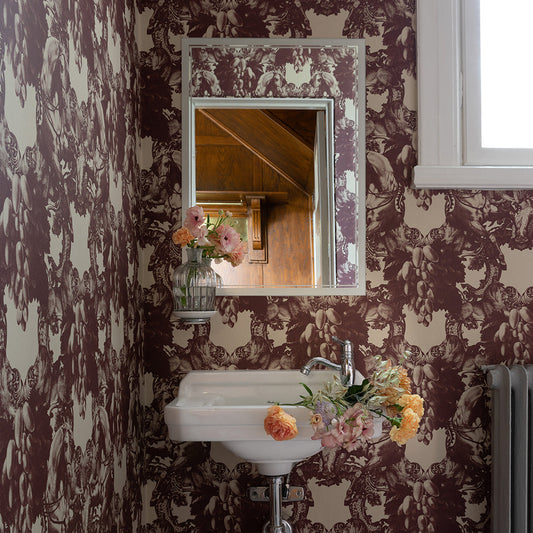 Sir Grace Wallpaper by Studio Lisa Bengtsson in Dusty Pink