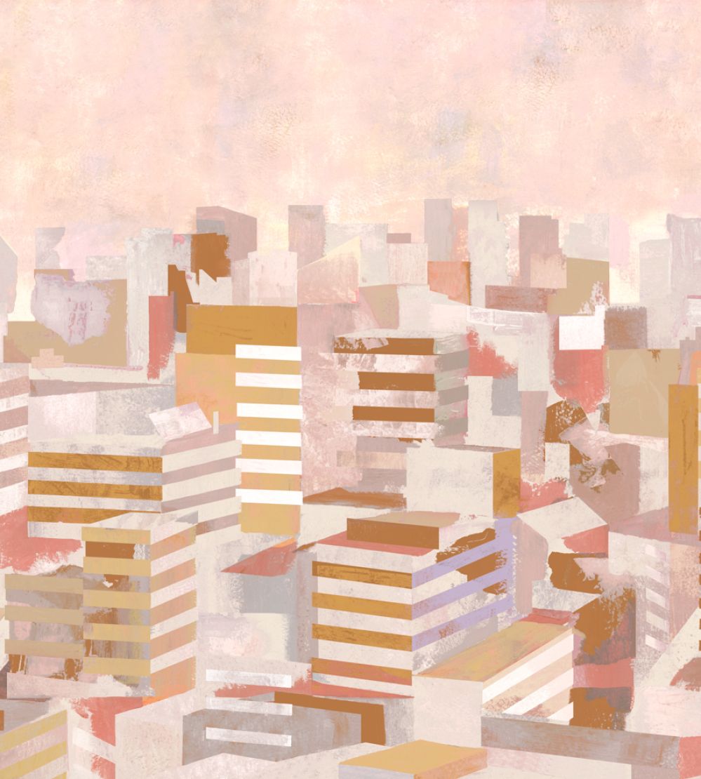 Skyline Mural by Tres Tintas Autumn