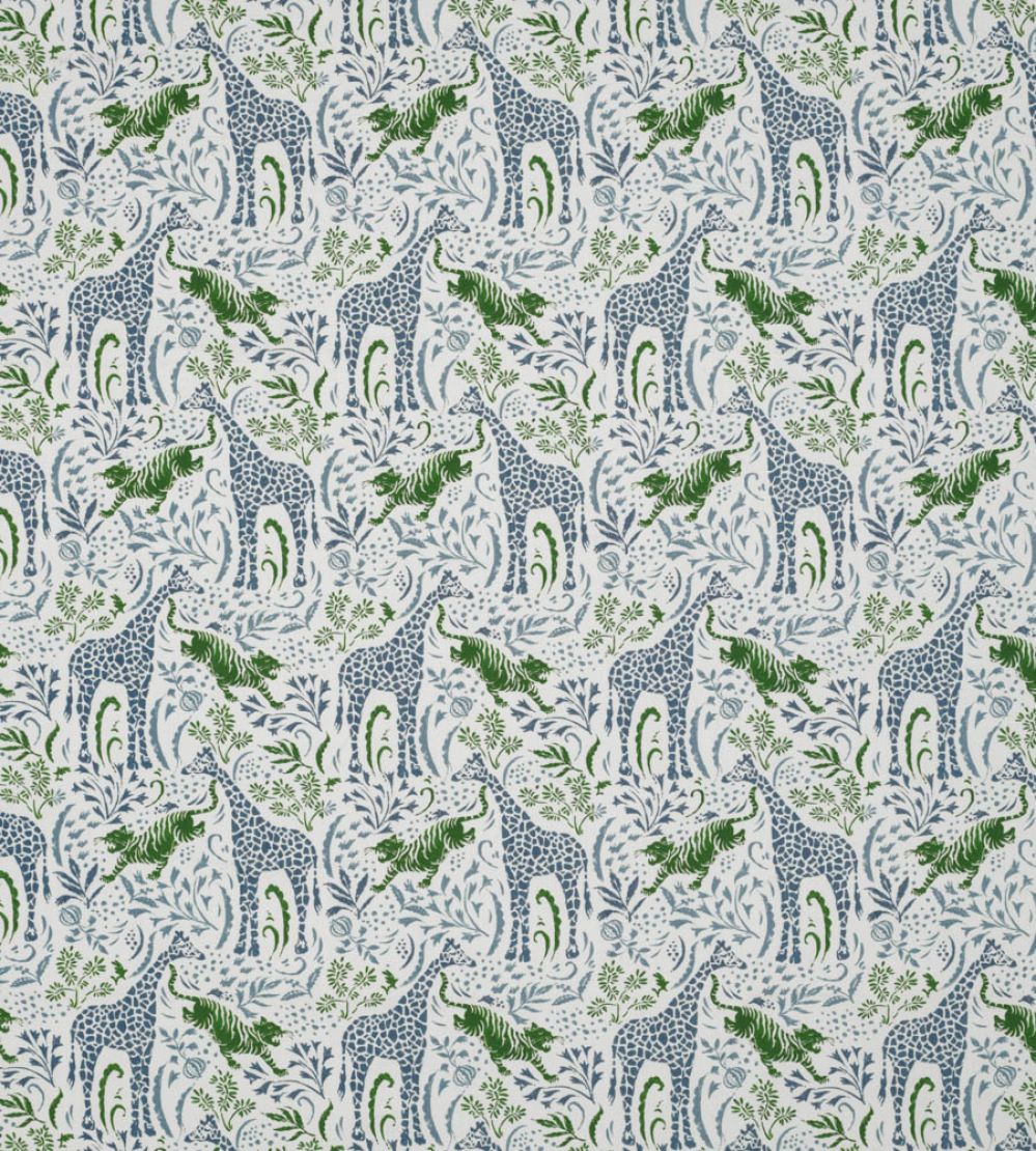 Sylvan Fabric by James Hare Blue/Green