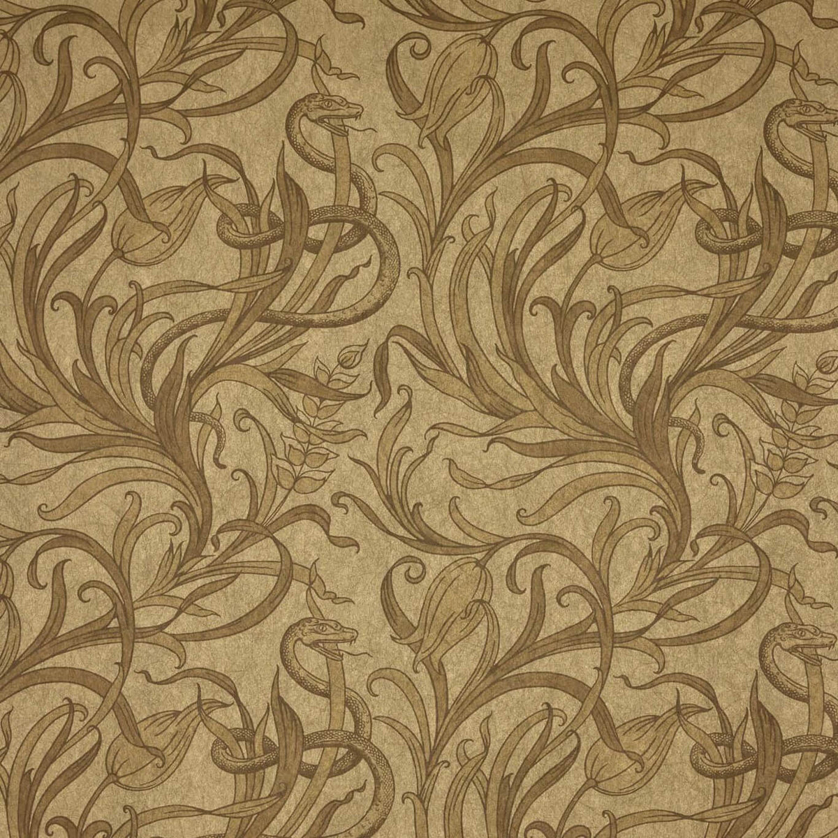 Snake & Tulip Wallpaper by Morris & Co | The ReBorn House