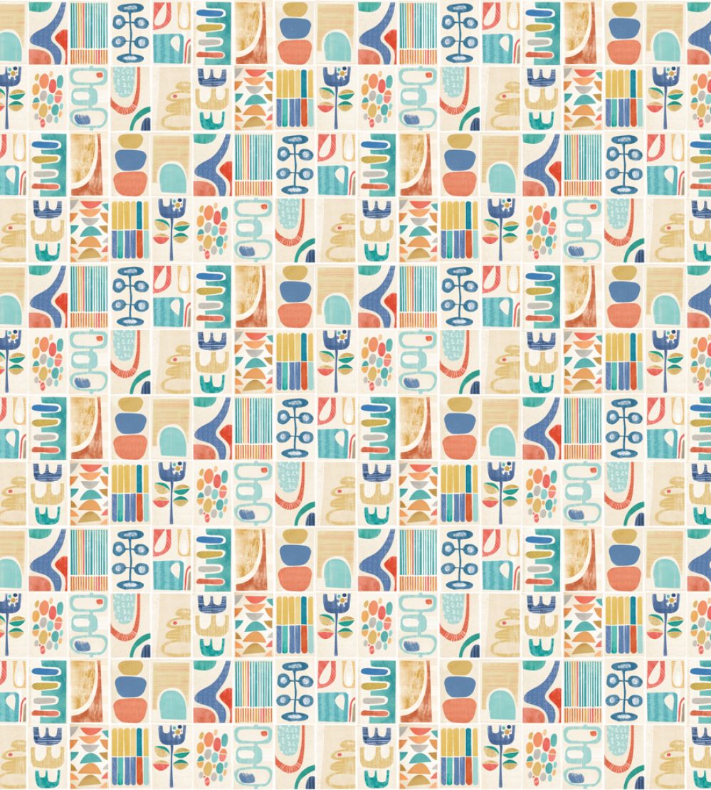 Snip Snip Wallpaper by Ohpopsi Indigo & Amber