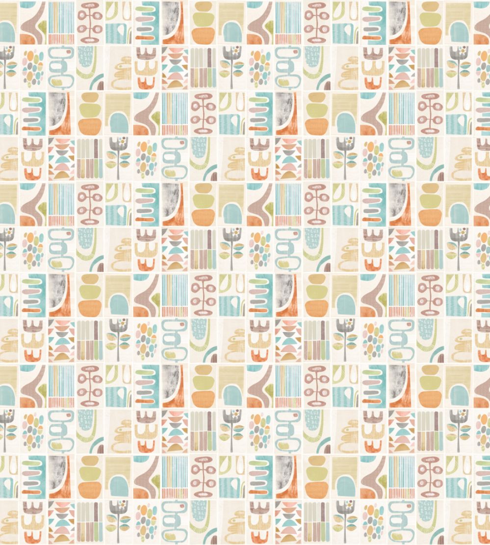 Snip Snip Wallpaper by Ohpopsi Sepia & Sage