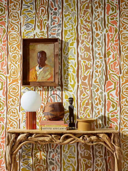 Sokone Wallpaper by Pierre Frey shown in a room setting (view 1)