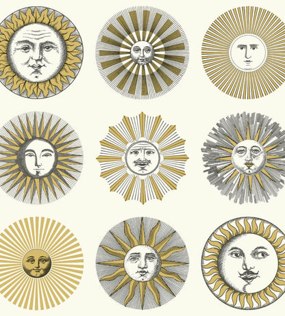 Soli Wallpaper by Cole & Son Cream & Gold