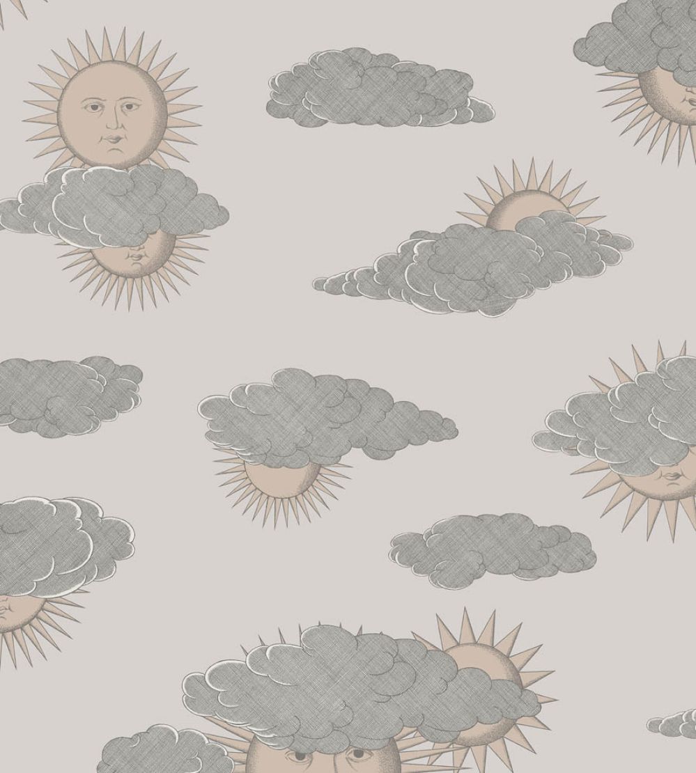 Soli e Nuvole Wallpaper by Cole & Son Beige & Soft Gold