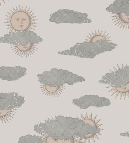 Soli e Nuvole Wallpaper by Cole & Son Beige & Soft Gold