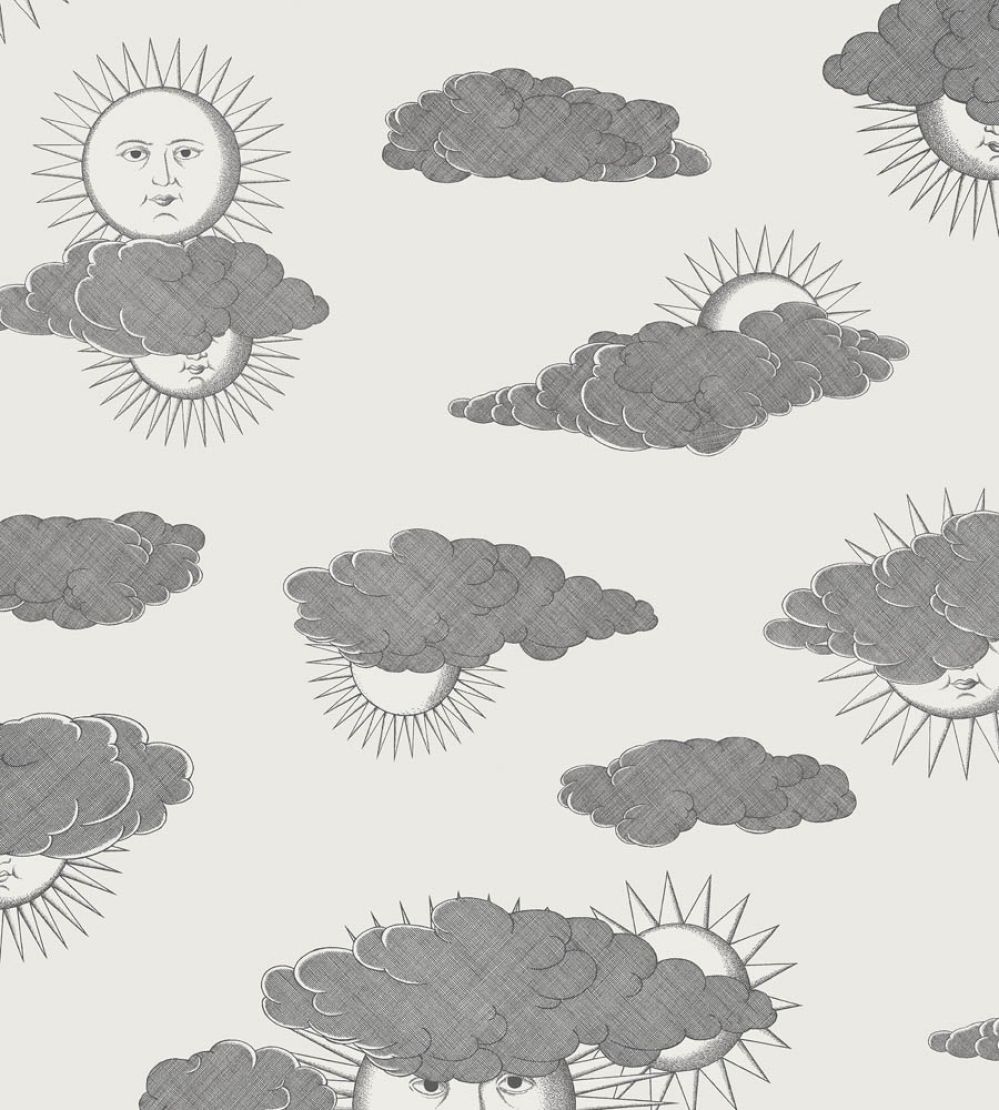Soli e Nuvole Wallpaper by Cole & Son Black & White