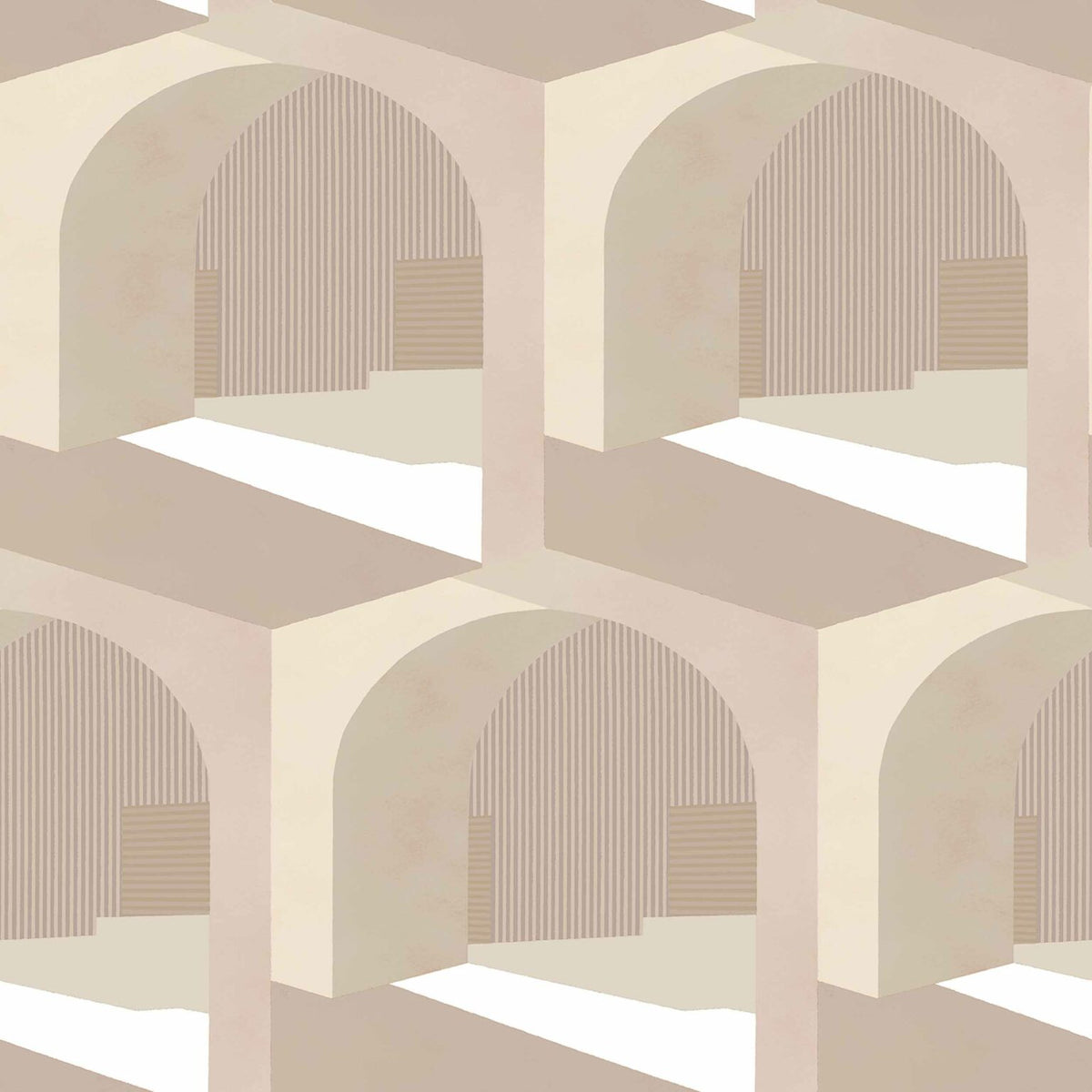 Soller wallpaper by Coordonné in Beige, flat pattern view