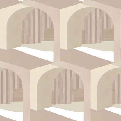 Soller wallpaper by Coordonné in Beige, flat pattern view