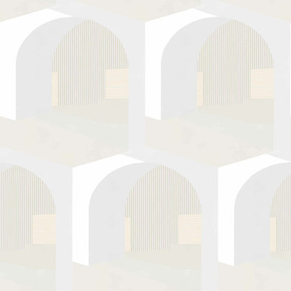 Soller wallpaper by Coordonné in Ivory, flat pattern view