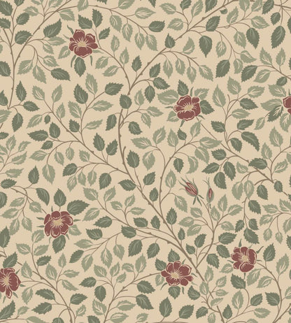 Solliden Wallpaper by Sandberg Burgundy