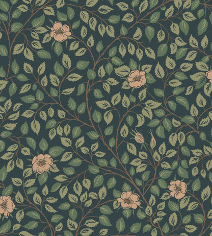Solliden Wallpaper by Sandberg Midnight Blue