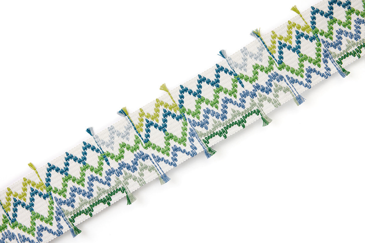 Solola Border Performance Trim by Christopher Farr Cloth in Prato colorway