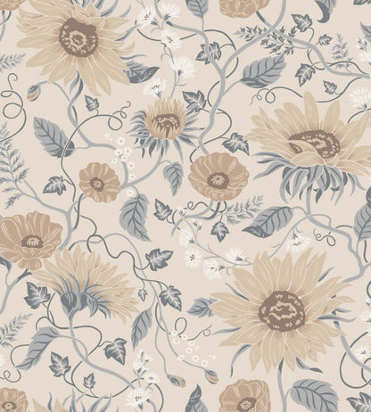 Solveig Wallpaper by Sandberg Misty Blue